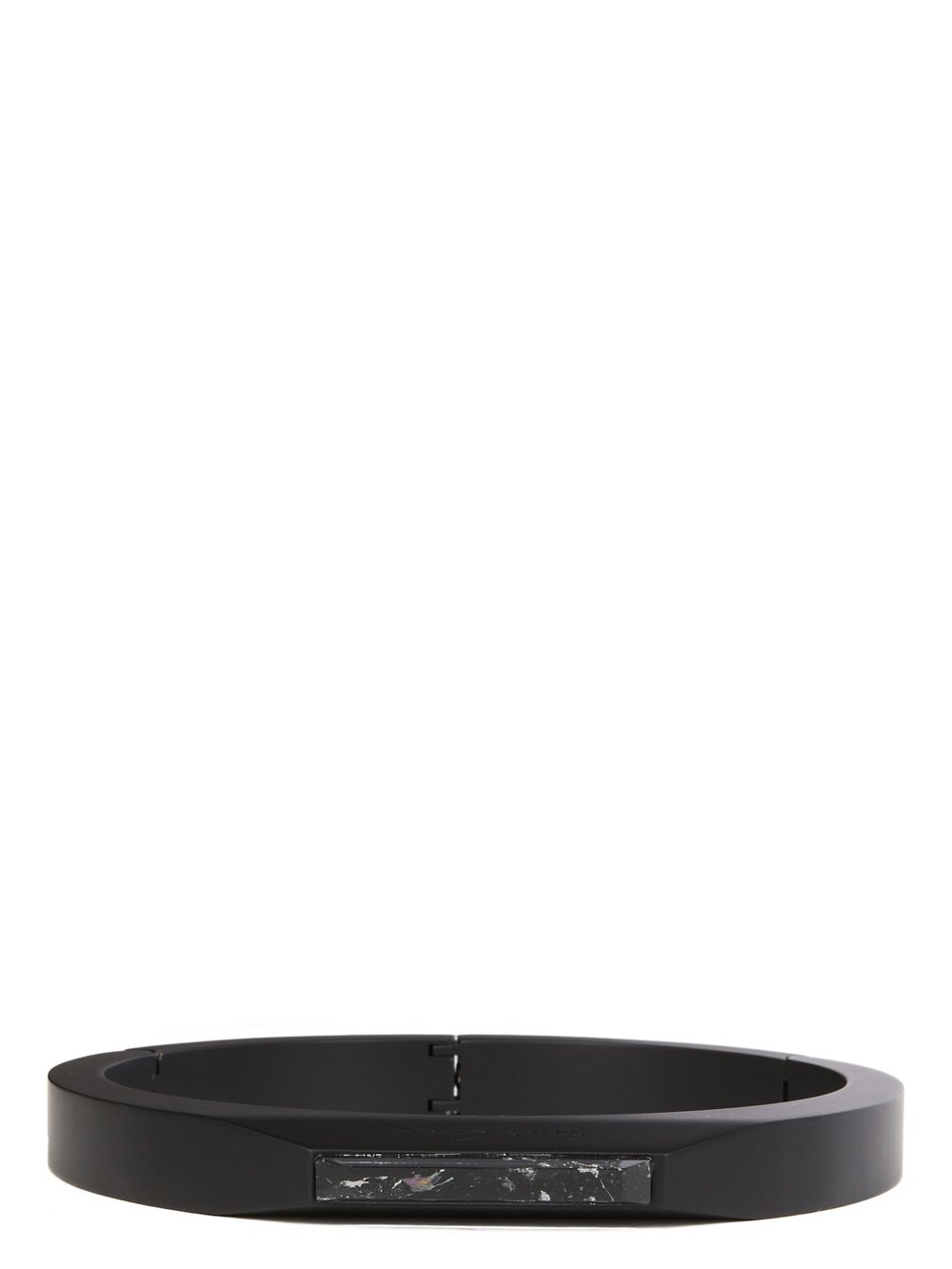 RICK OWENS BEVELED CHOKER IN BRASS WITH BLACK MATT FINISH