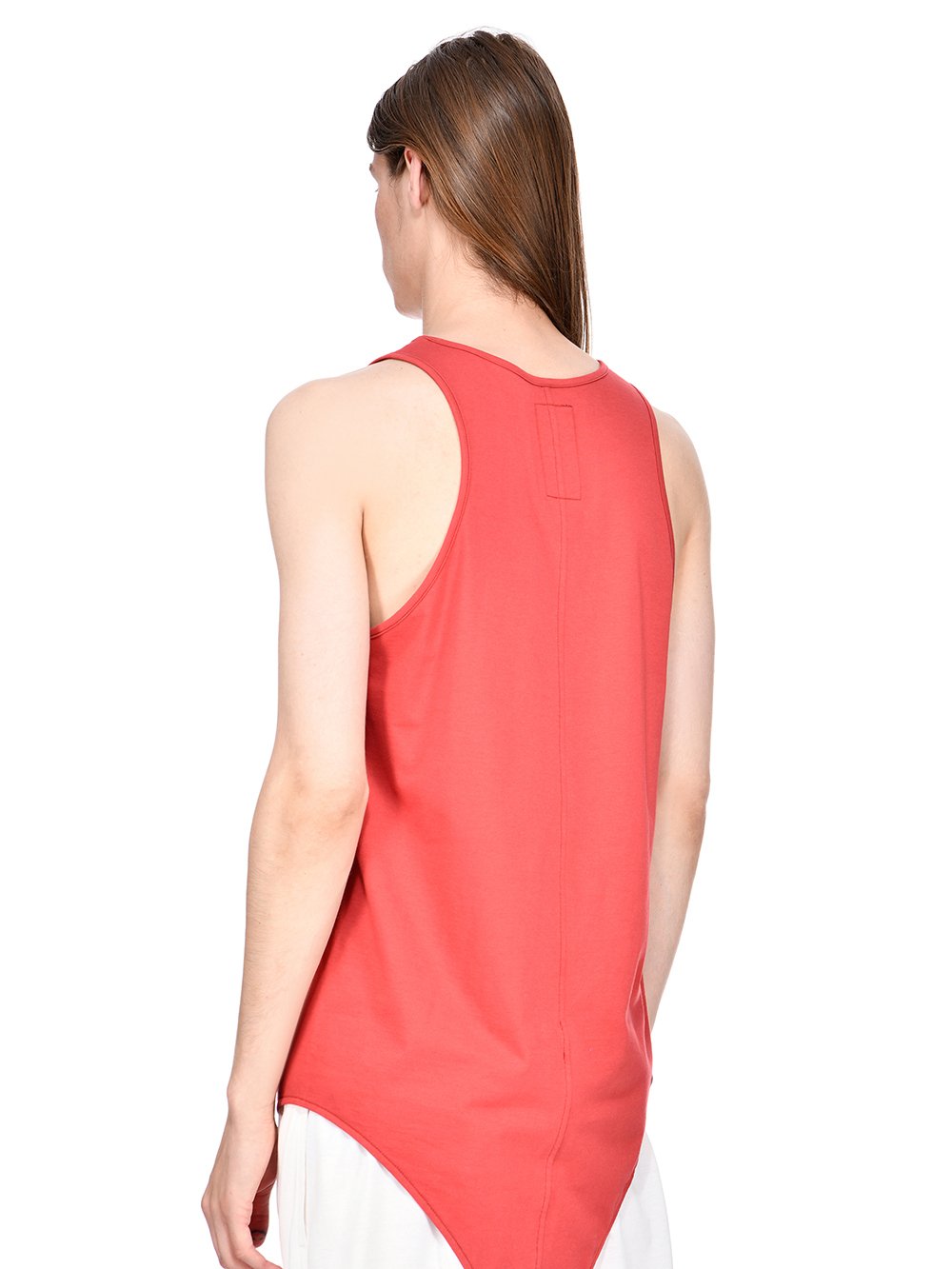 CHAMPION X RICK OWENS BASKETBALL TANK IN CARNELIAN RED MEDIUM WEIGHT COTTON JERSEY 