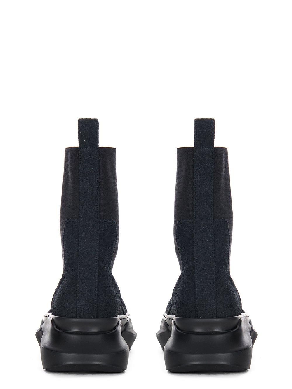 RICK OWENS FW23 LUXOR BEATLE ABSTRACT IN BLACK SHAGGY COTTON SUEDE