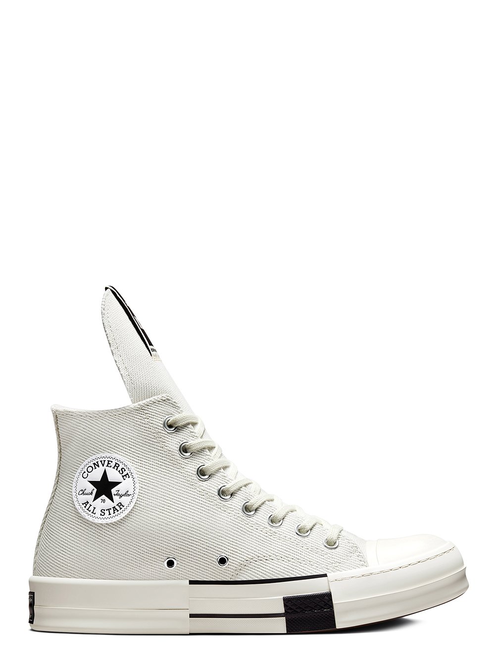 CONVERSE X DRKSHDW DRKSTAR HI IN WHITE.     